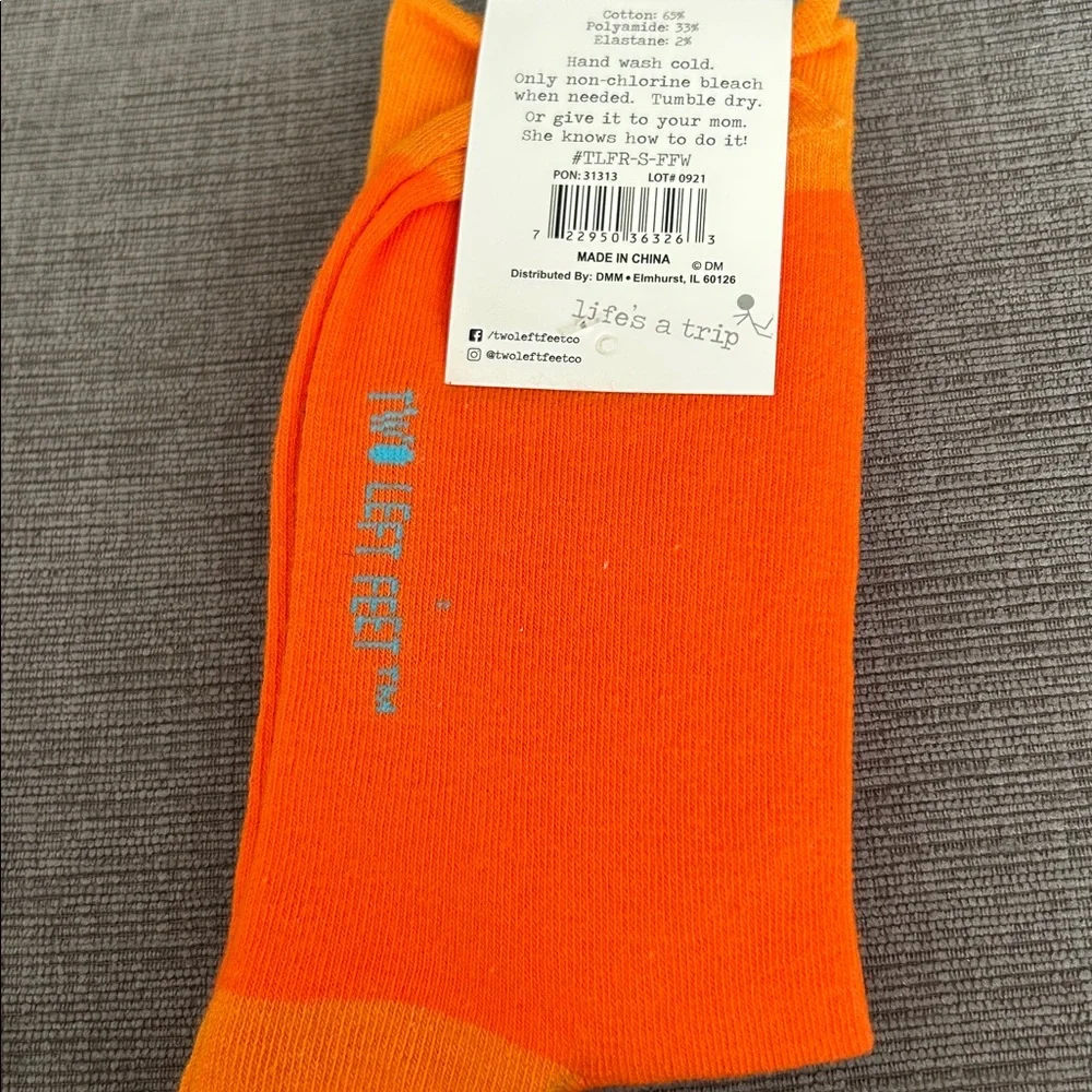 TWO LEFT FEET Retro Remix Crew Socks Friday Theme Small feet size NWT